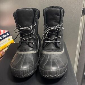 Sorel Black and Gray Men's Waterproof Winter Boots